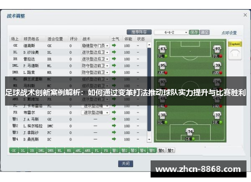 足球战术创新案例解析：如何通过变革打法推动球队实力提升与比赛胜利